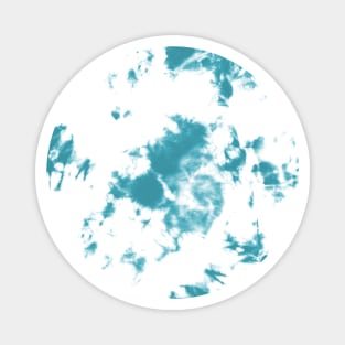 Lagoon blue and white Deep Ocean - Tie-Dye Shibori Texture Magnet